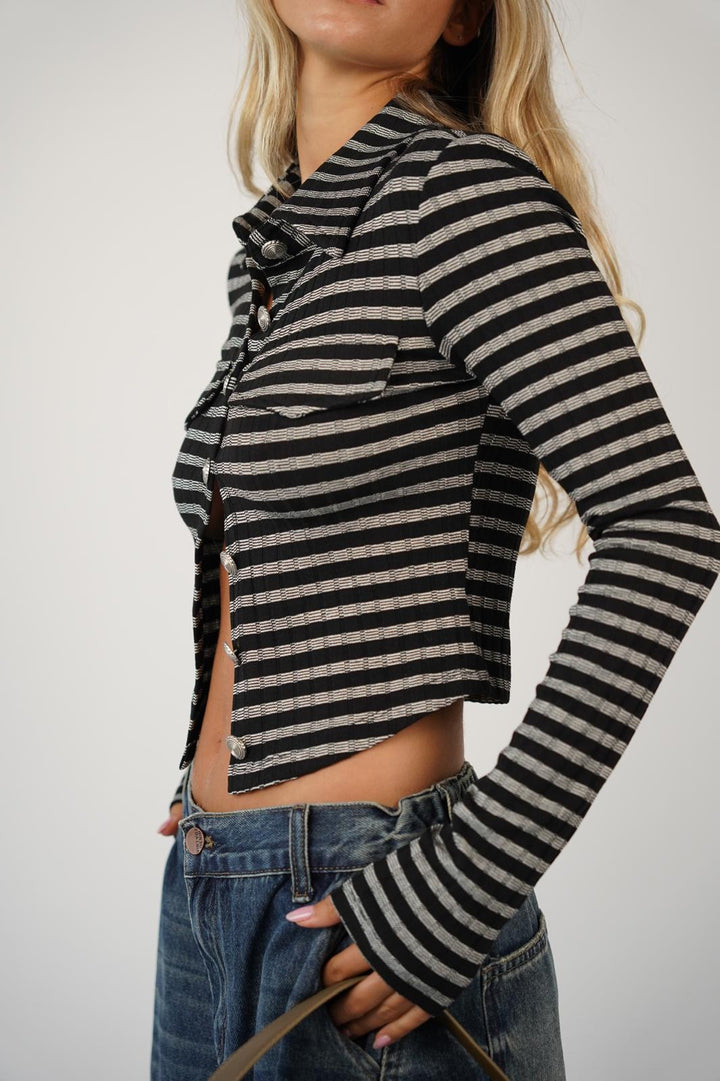 סריג פסים רוזי