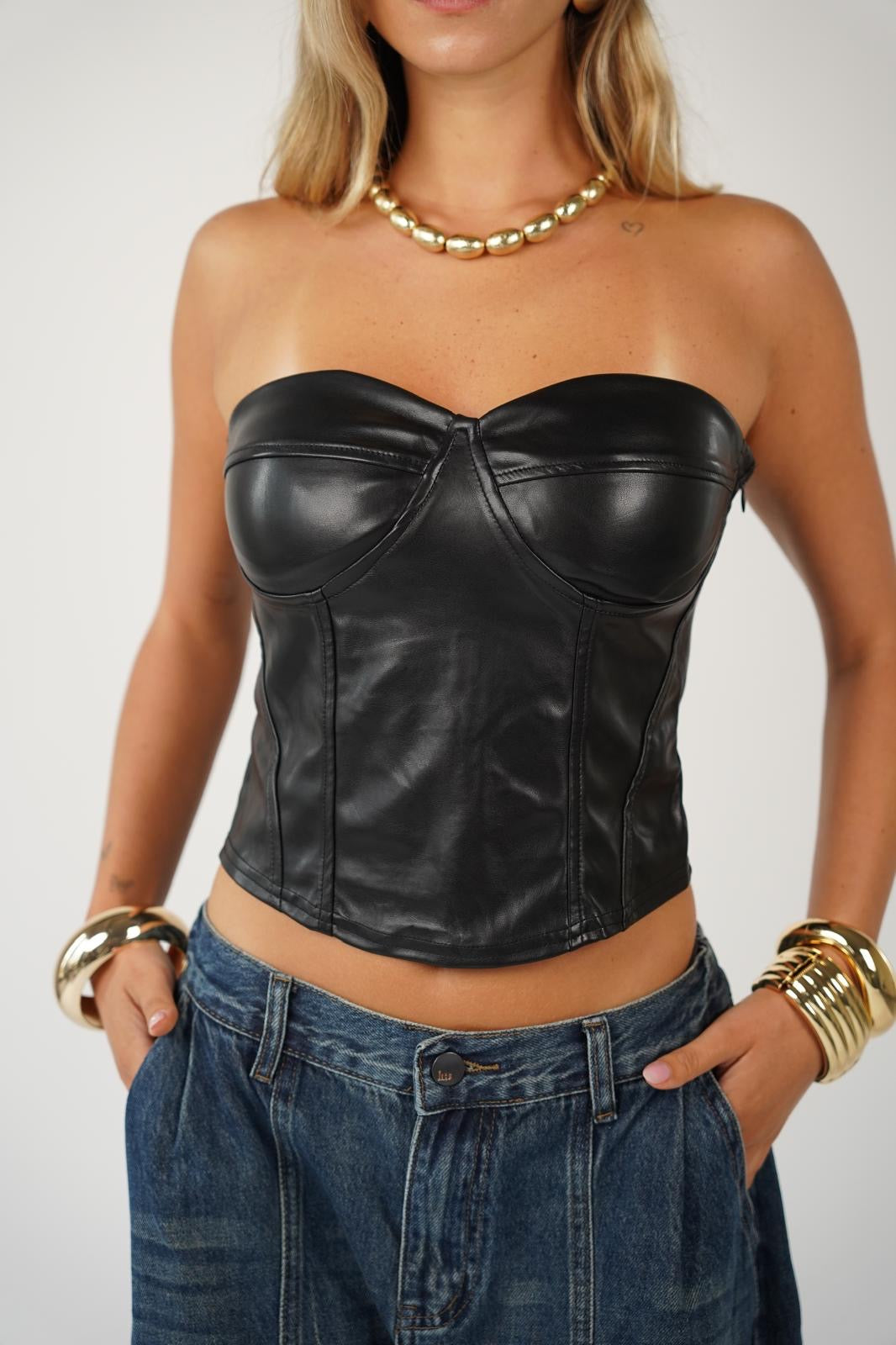 מחוך עור לנשים - דגם סיאלו בצבעים שחור, ירוק וחום