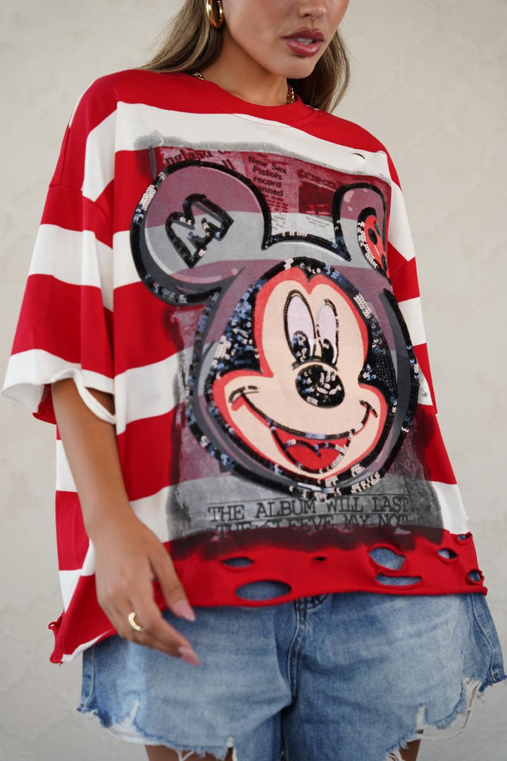 חולצת Mickey אוברסייז – גזרה רחבה וסטייל יומיומי נינוח